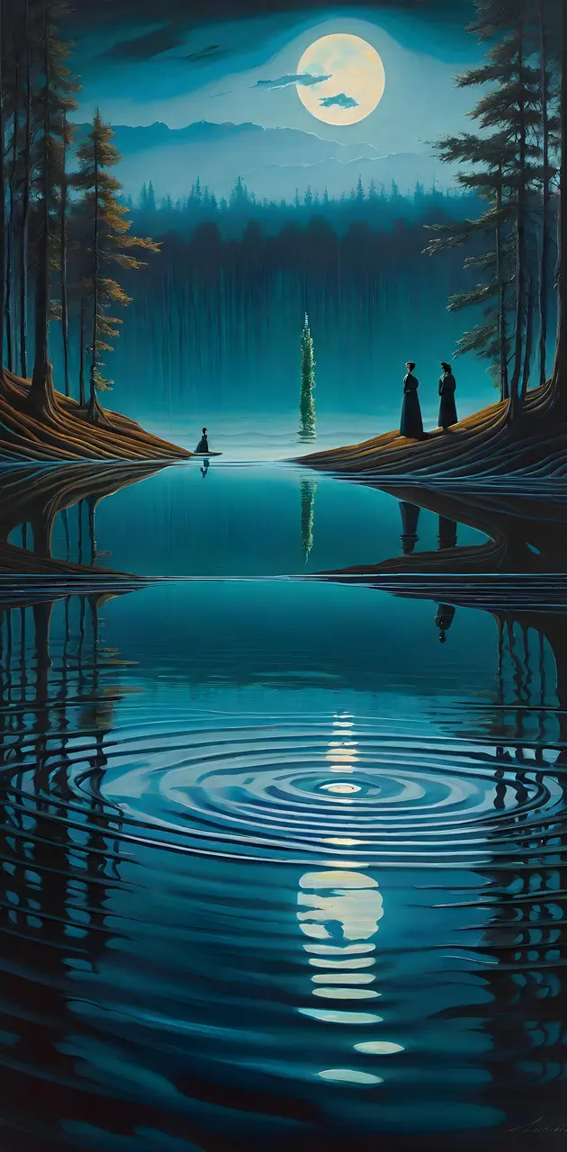 Surrealist lake