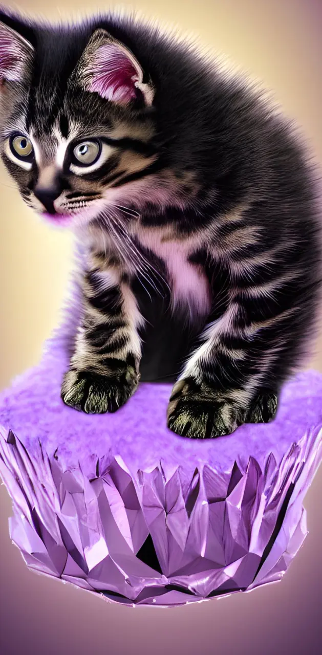 Purple ice cat