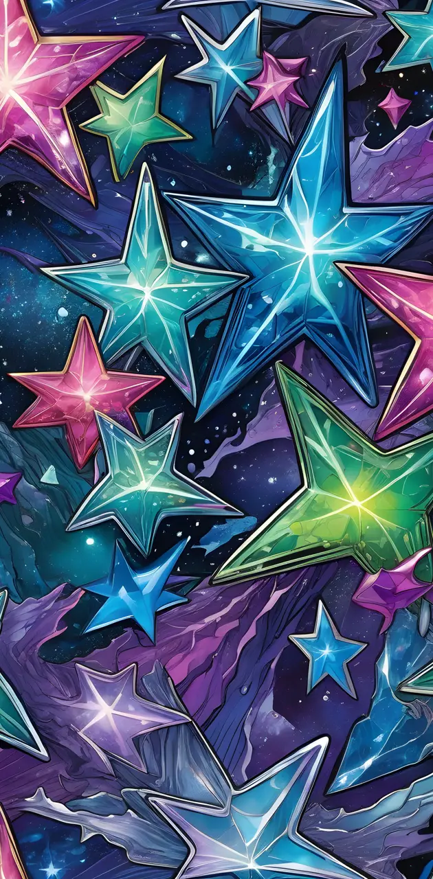background pattern Trinity stars Deep dark vibrancy.