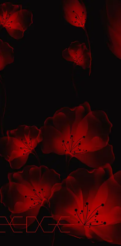 Red Abstract Flowers