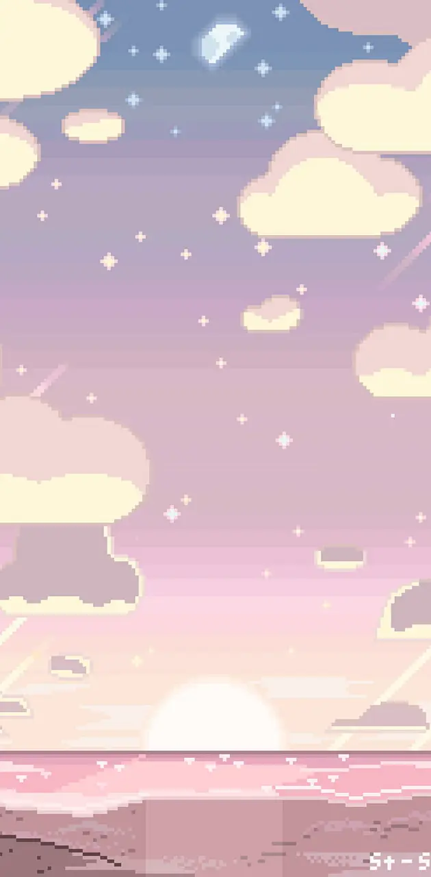 Pixel pastel sunset