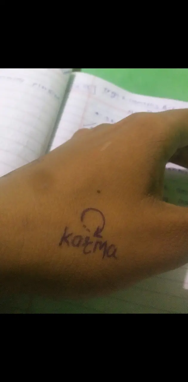 Karma handwritten tatu