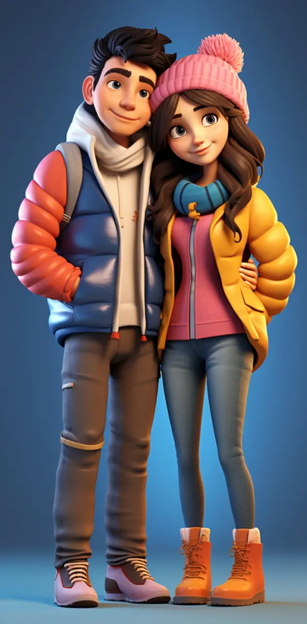 3d animated couple