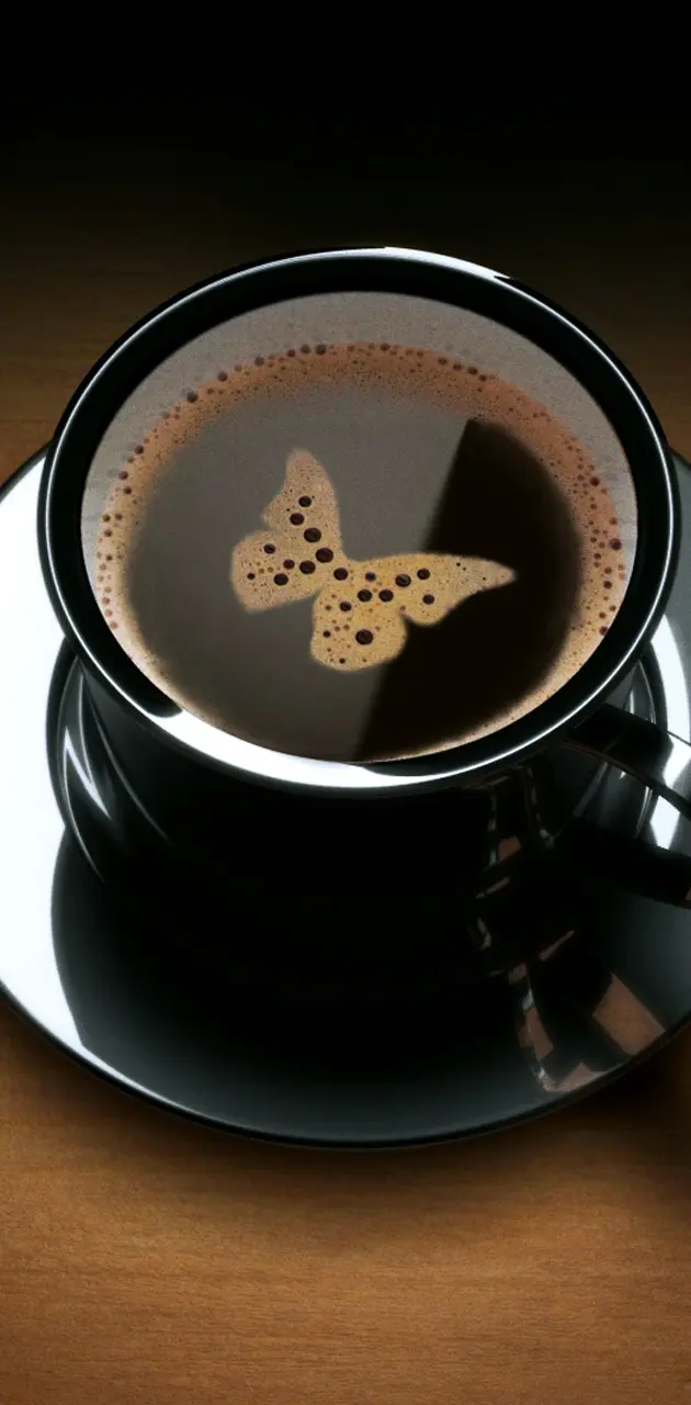 Butterfly coffee art