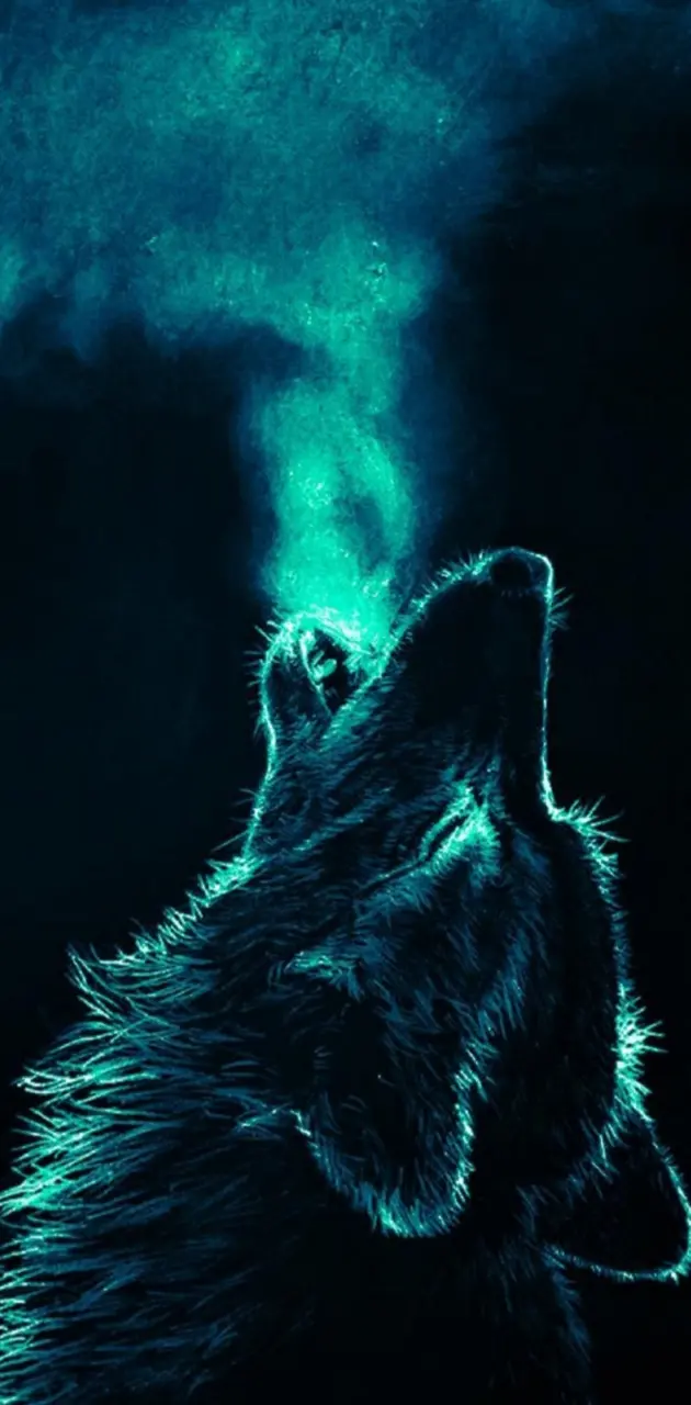 Blue Howling Wolf
