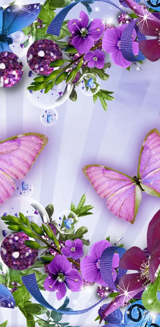Flowers n butterfly