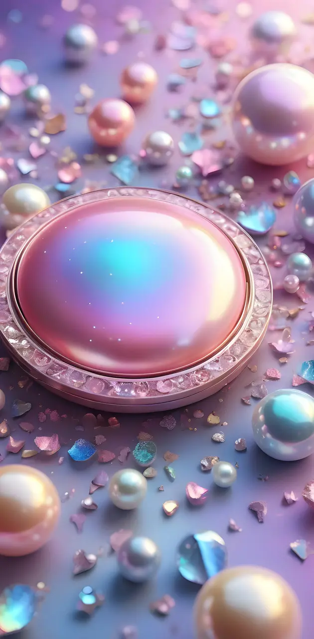 glittery pink metallic pearl