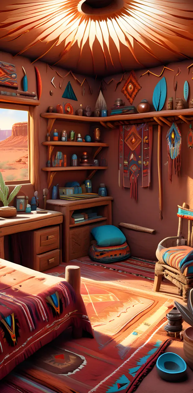Navajo womans bedroom 