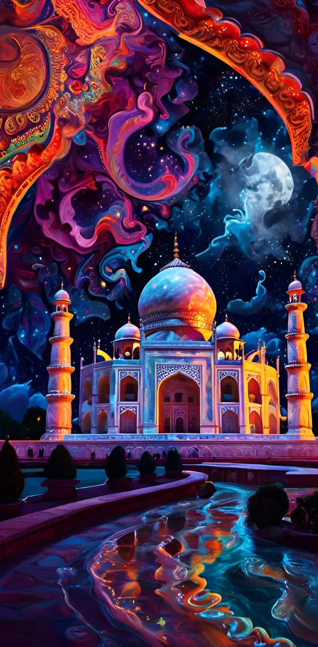 Night beauty Taj Mahal 