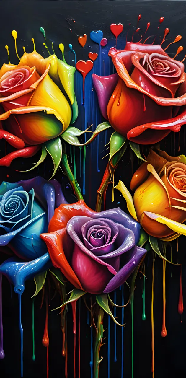 painted roses