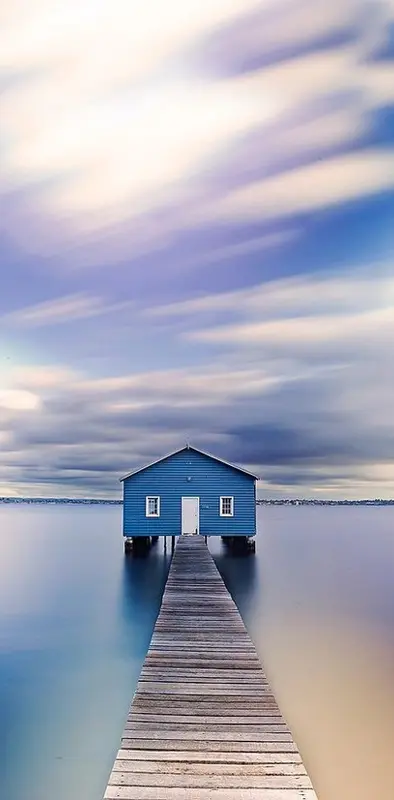 blue hut