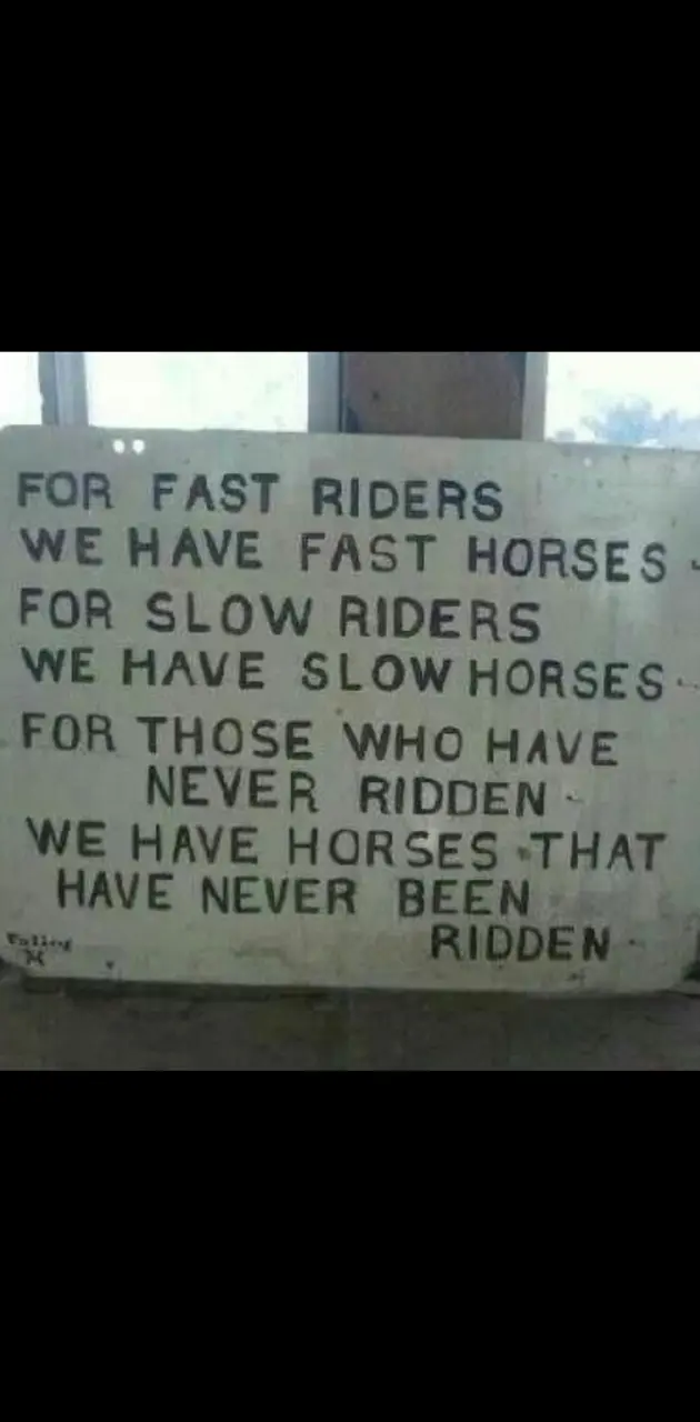 For riders