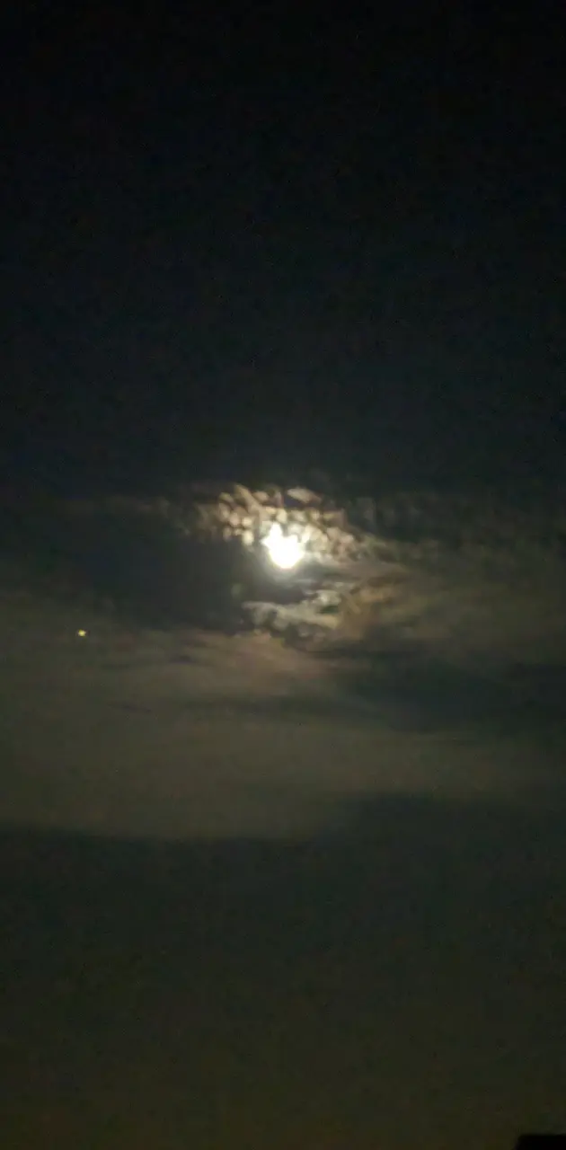 Moon under clouds