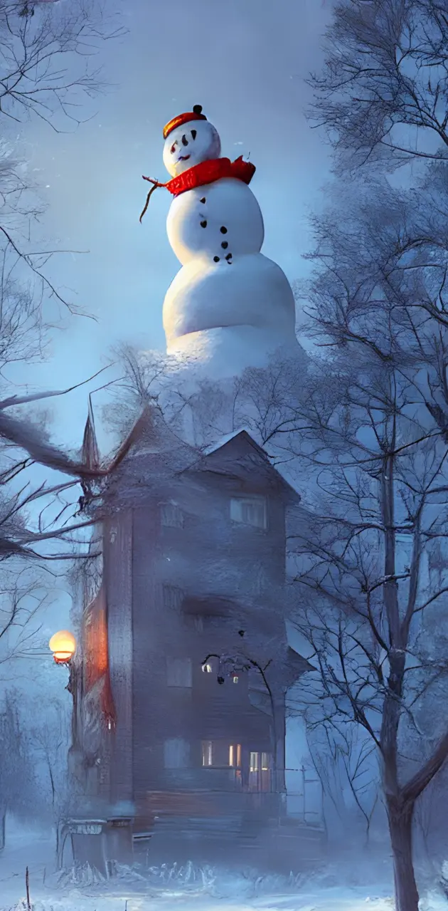scary snowman wallpaper