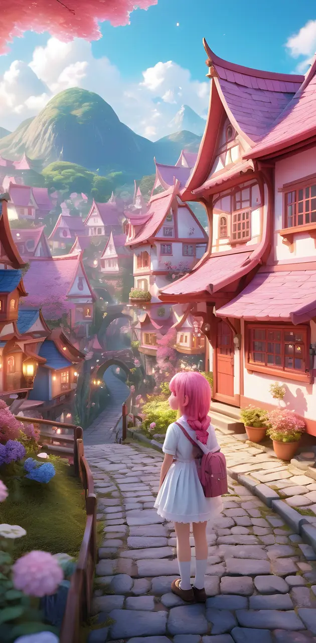 girl ventures into fairy town
