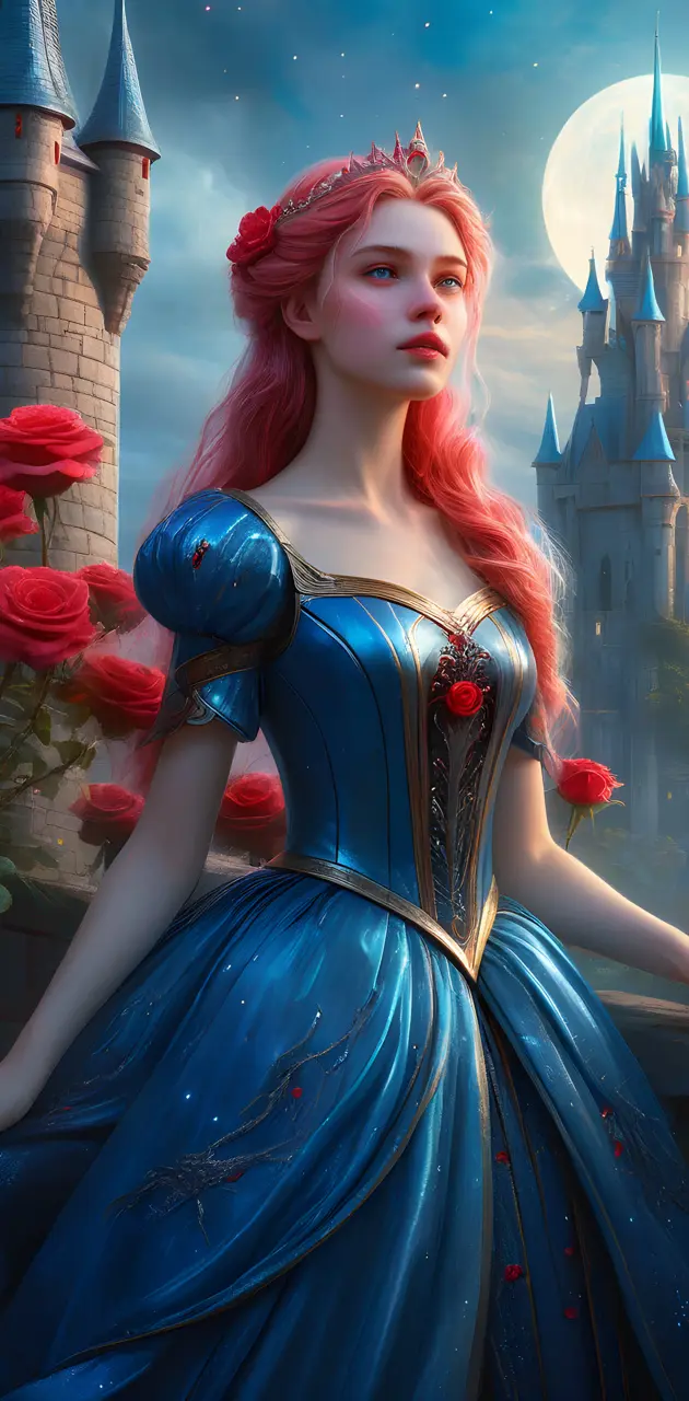 Princess Aurora And Dreamy Medival Castle