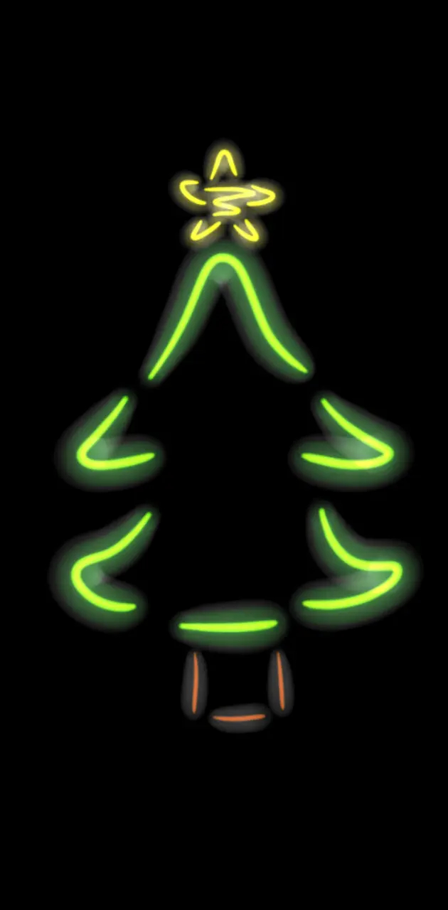 Neon Christmas tree