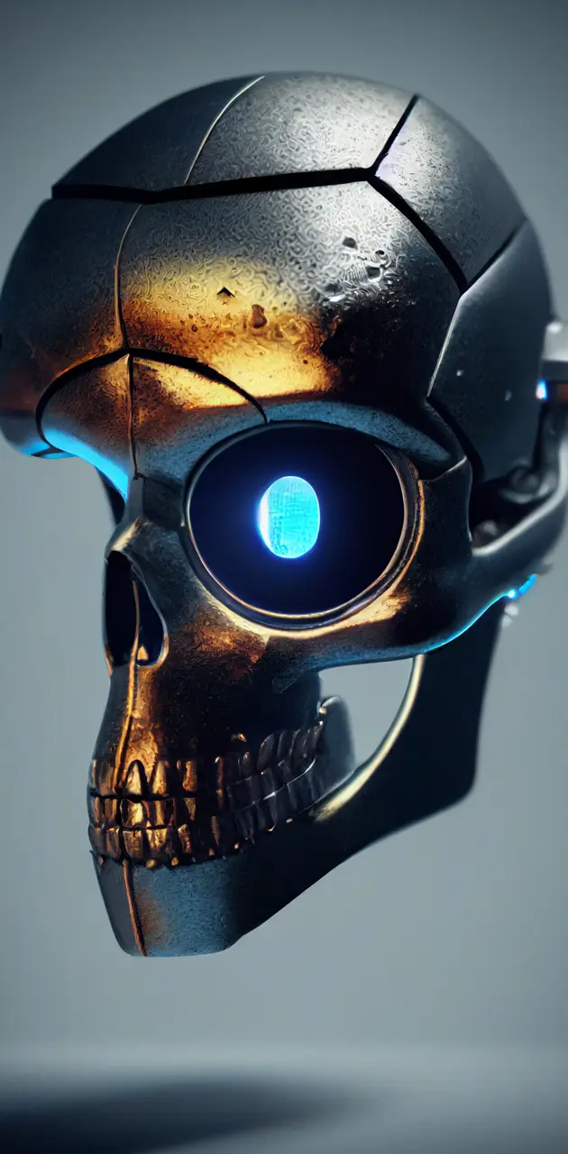 Half skull of a Robot