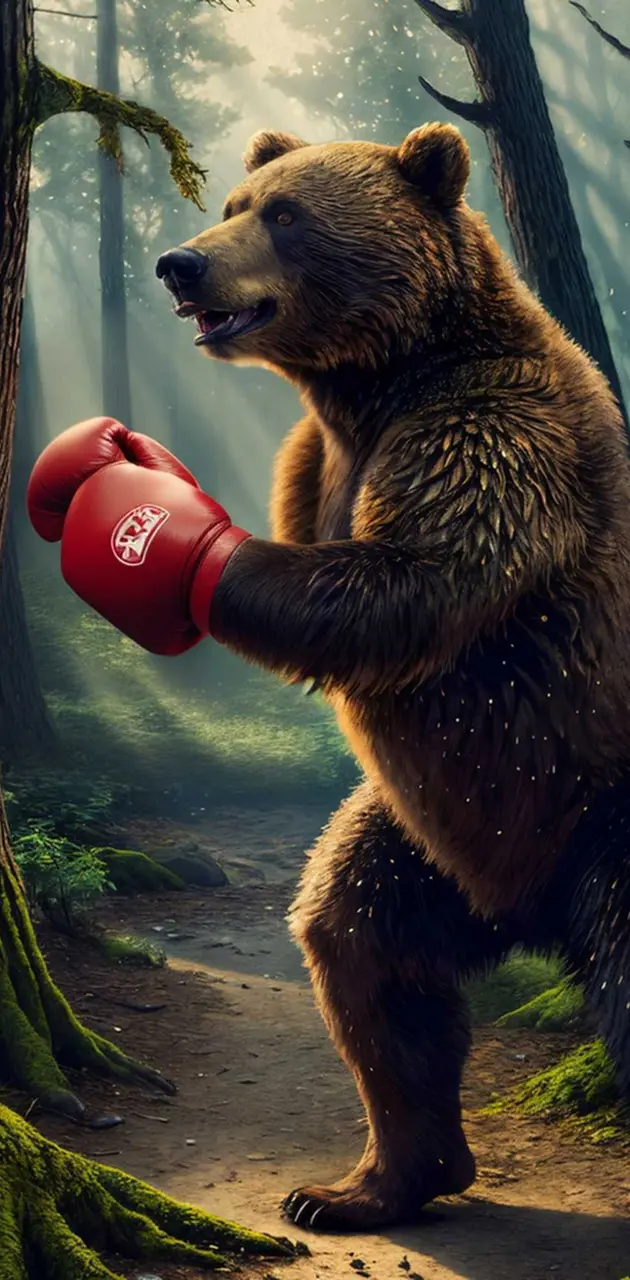 Boxing bear
