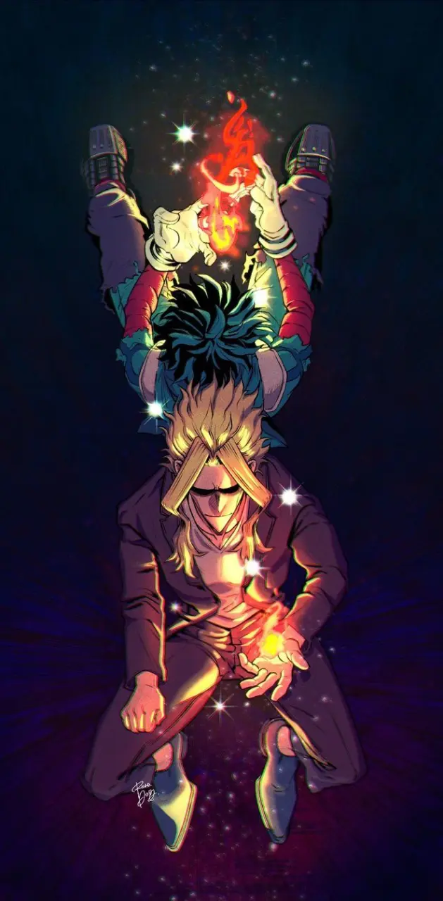 All might and deku 