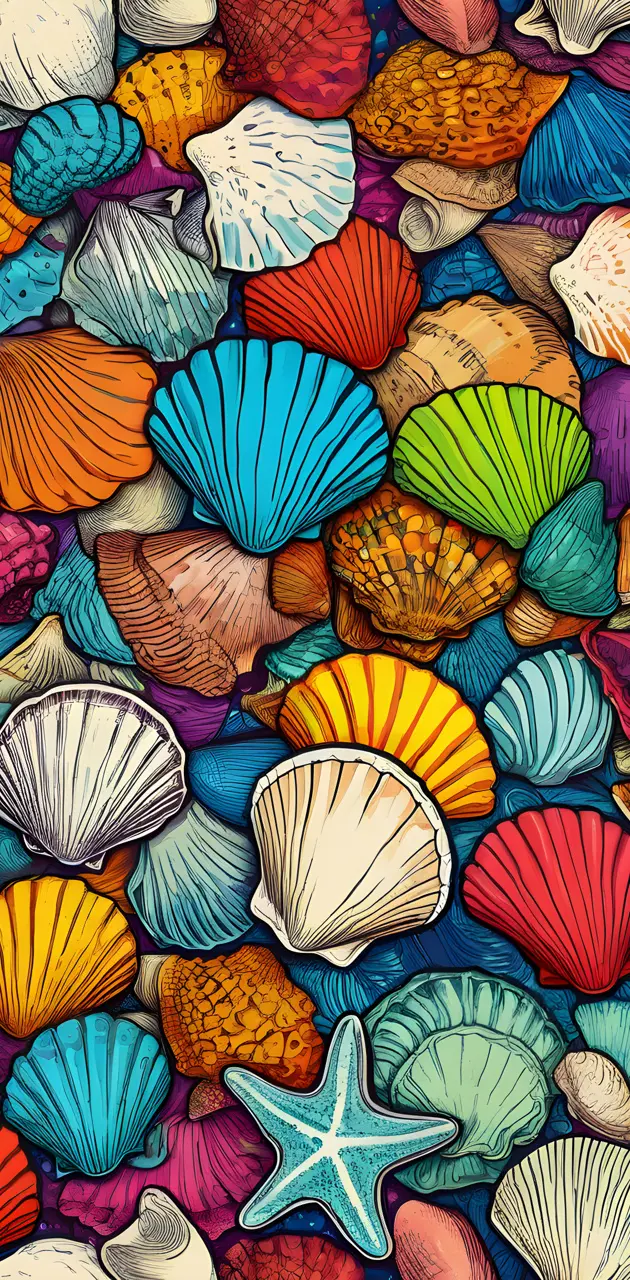 Pop Art Sea Shells