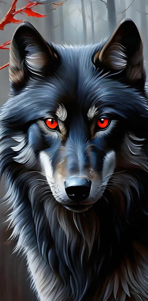 a black and white wolf