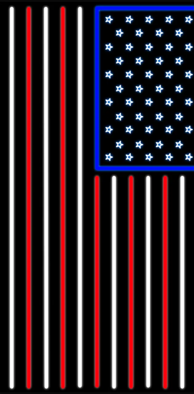 Neon US Flag