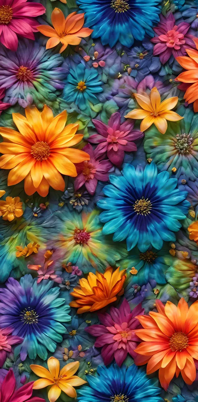 background pattern tie dye flowers