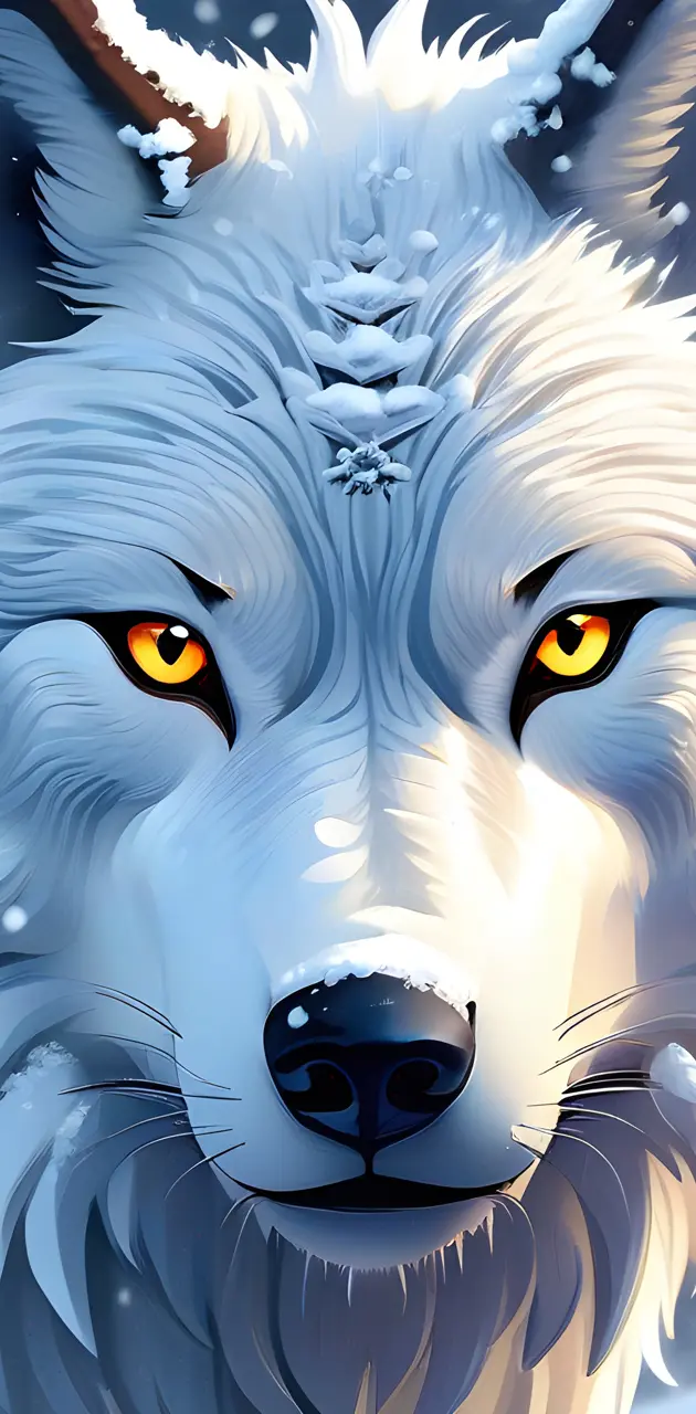 a wolf with a cartoon face
