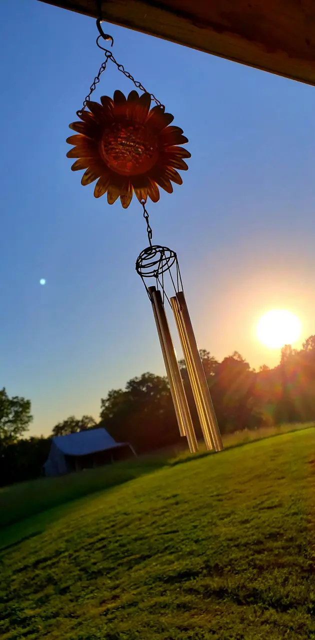Wind chime at Sunset