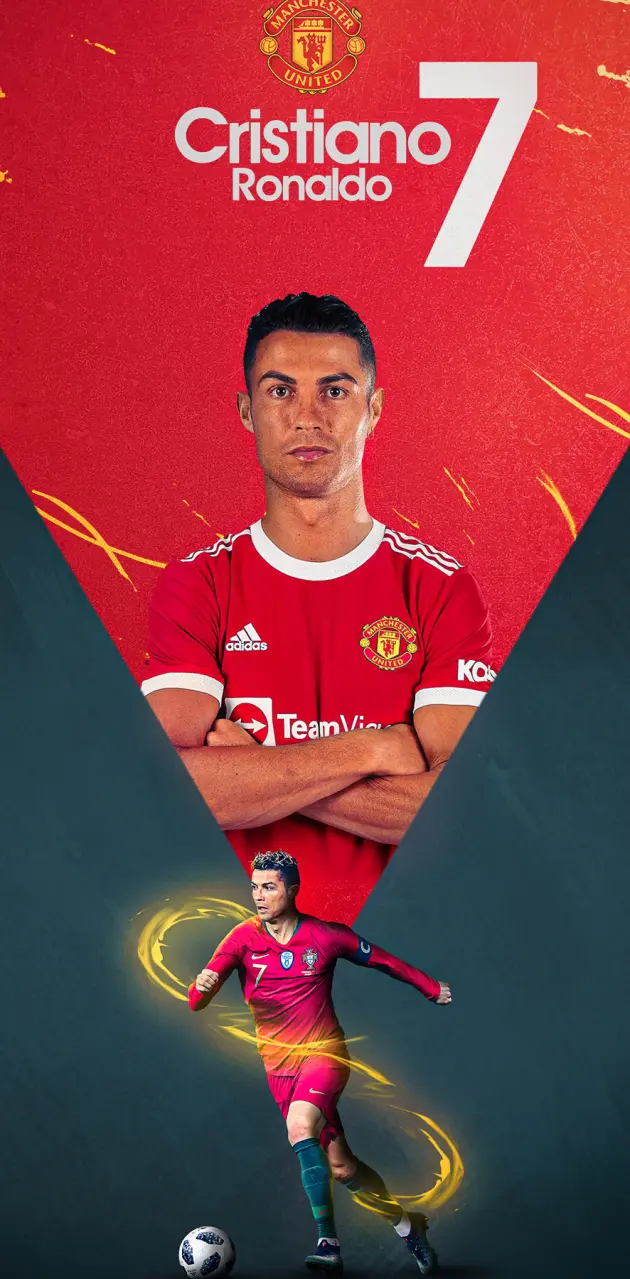 Download Cristiano Ronaldo Manchester United Jersey Number Wallpaper