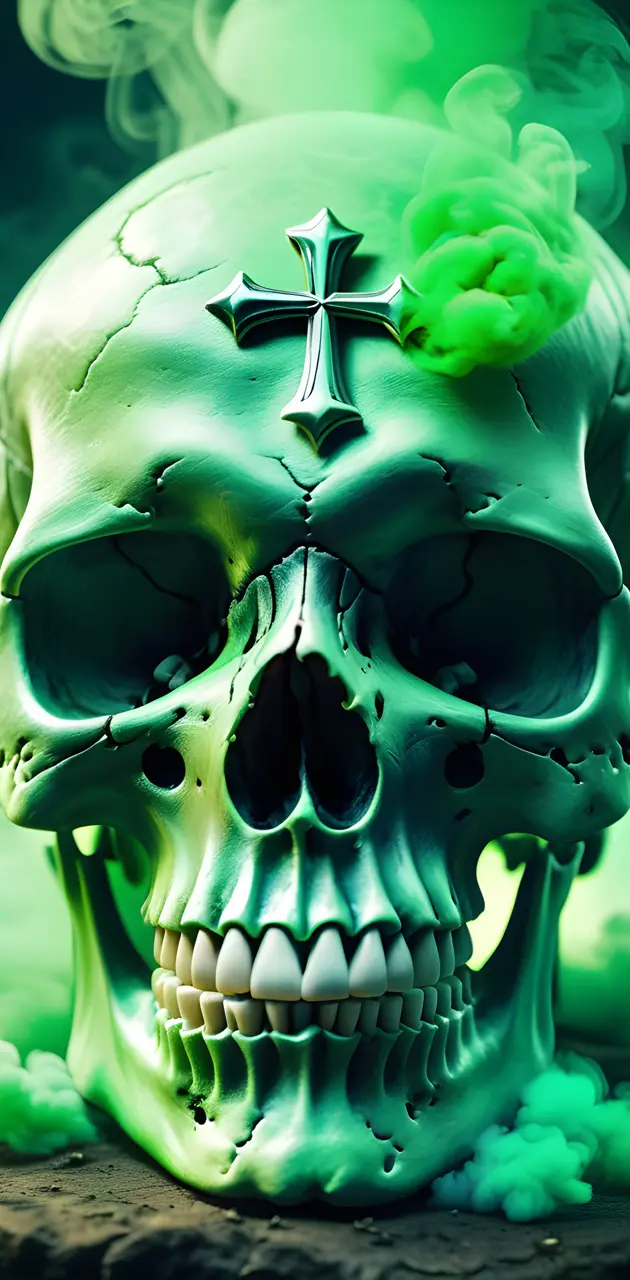 green ooz skull