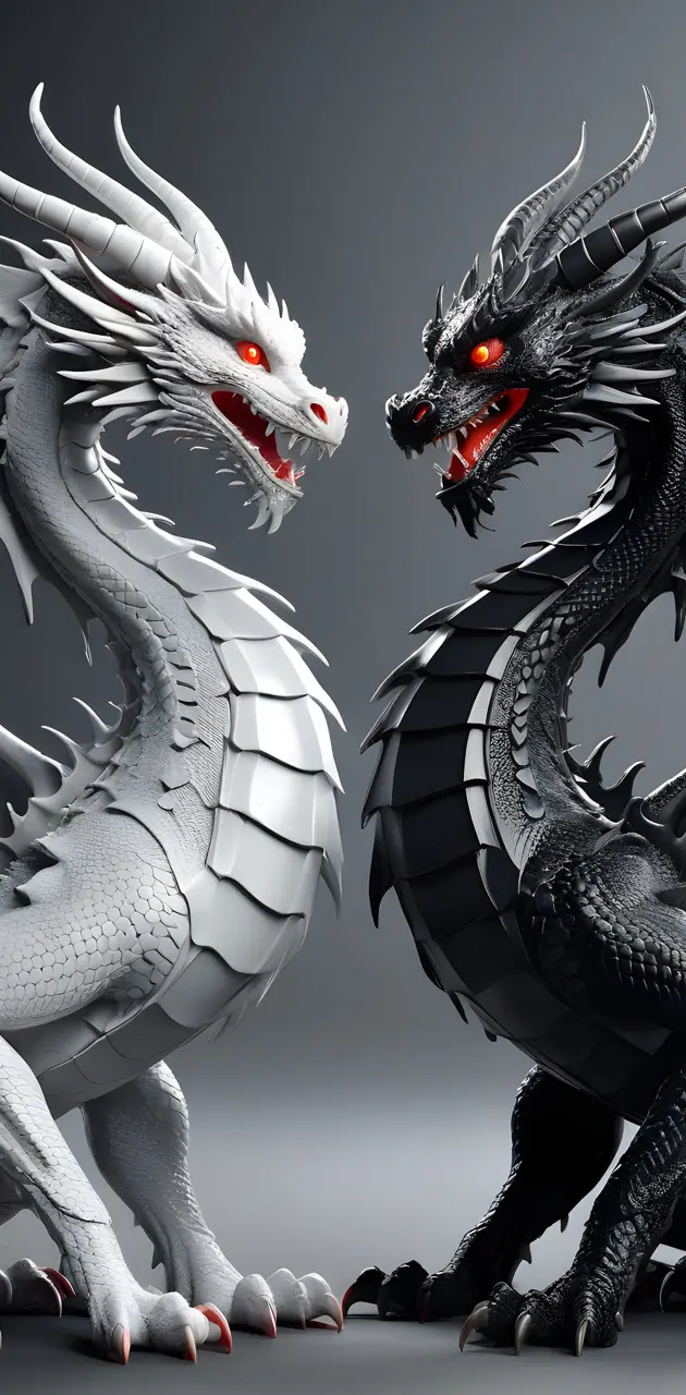 Yin and Yang Dragons