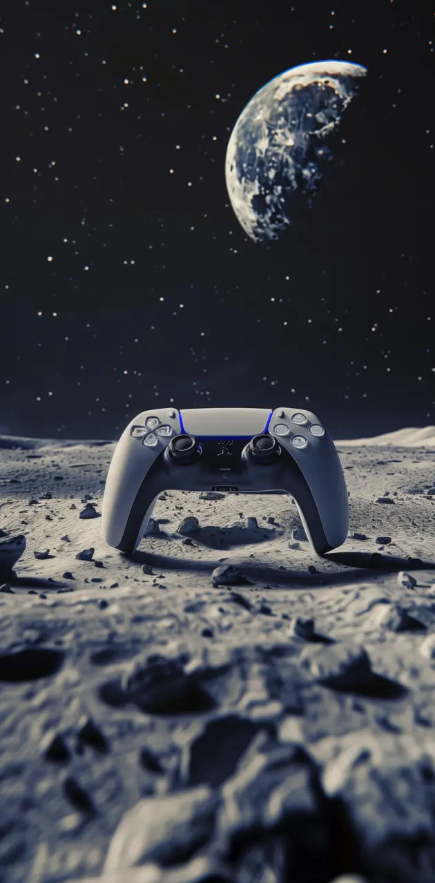 PS5 Controller on moon