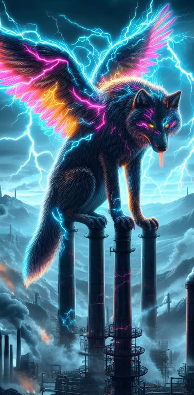 wolf with wings