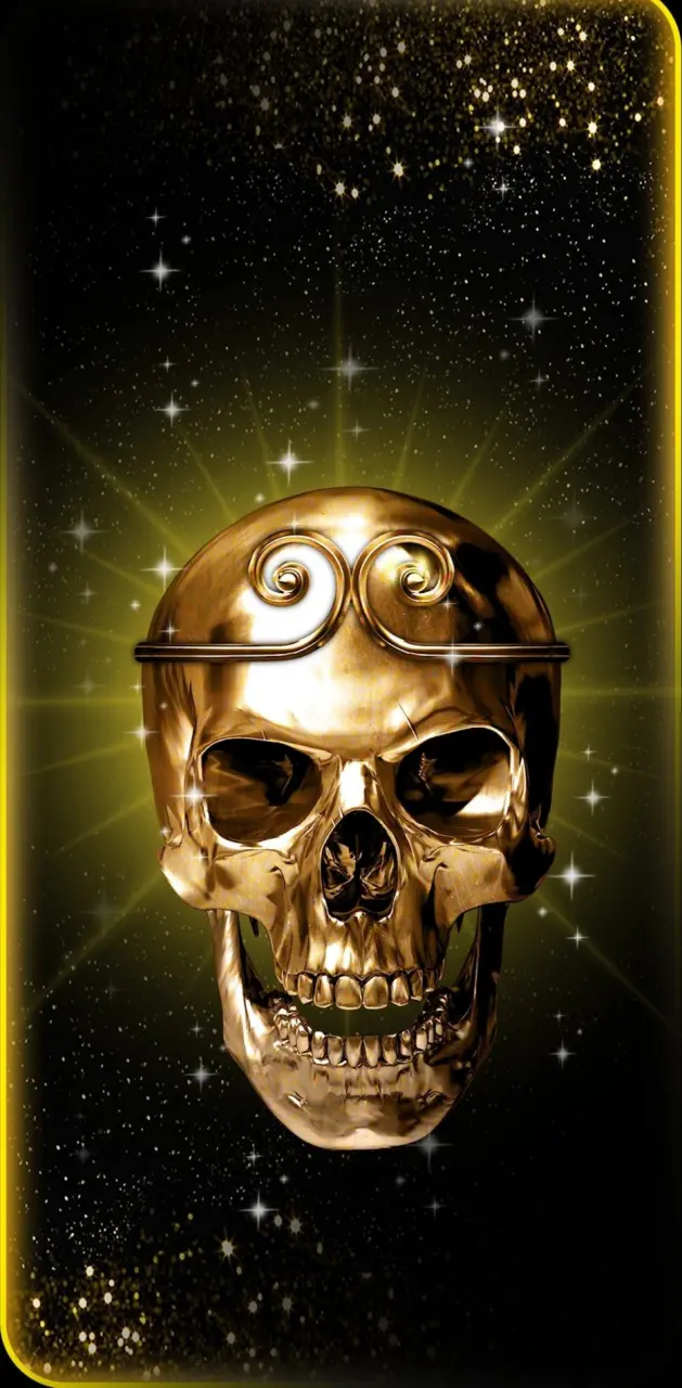 Golden skull halo