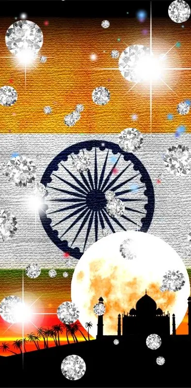 India flag n moon
