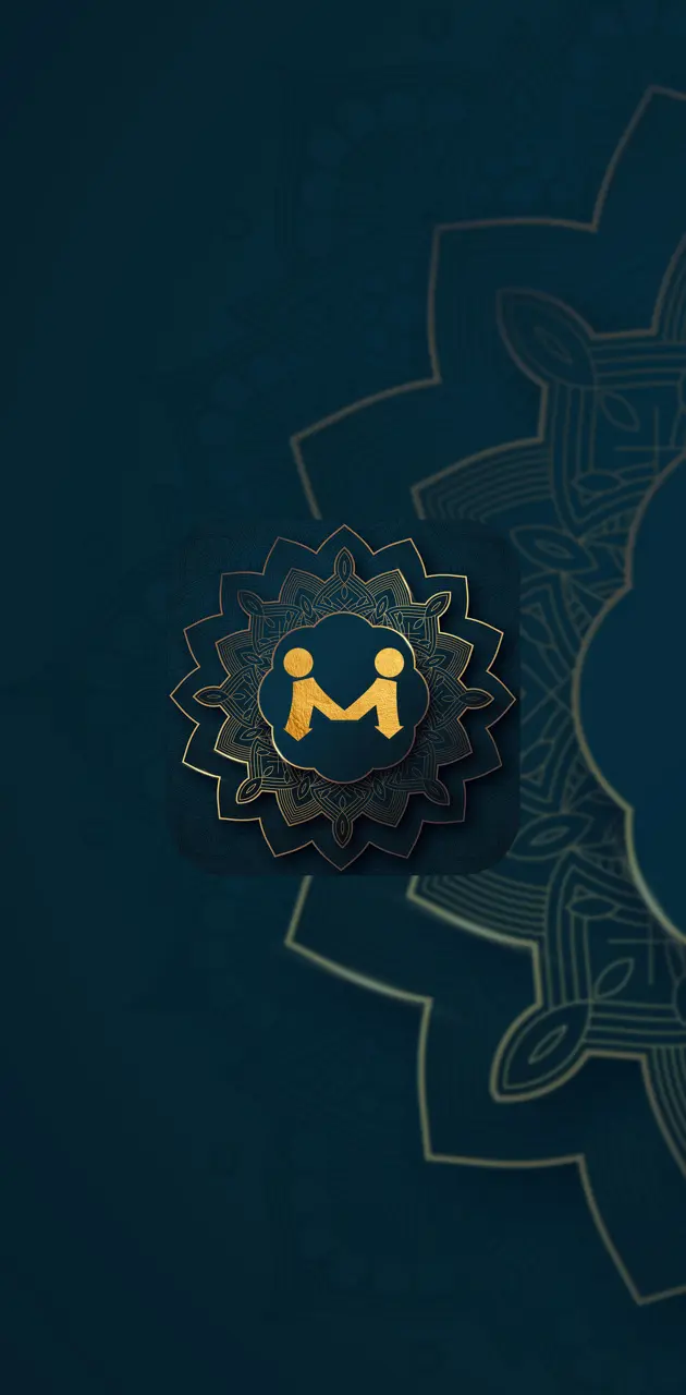 M Logo With Golden Des