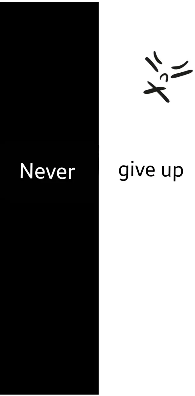 Never give up 