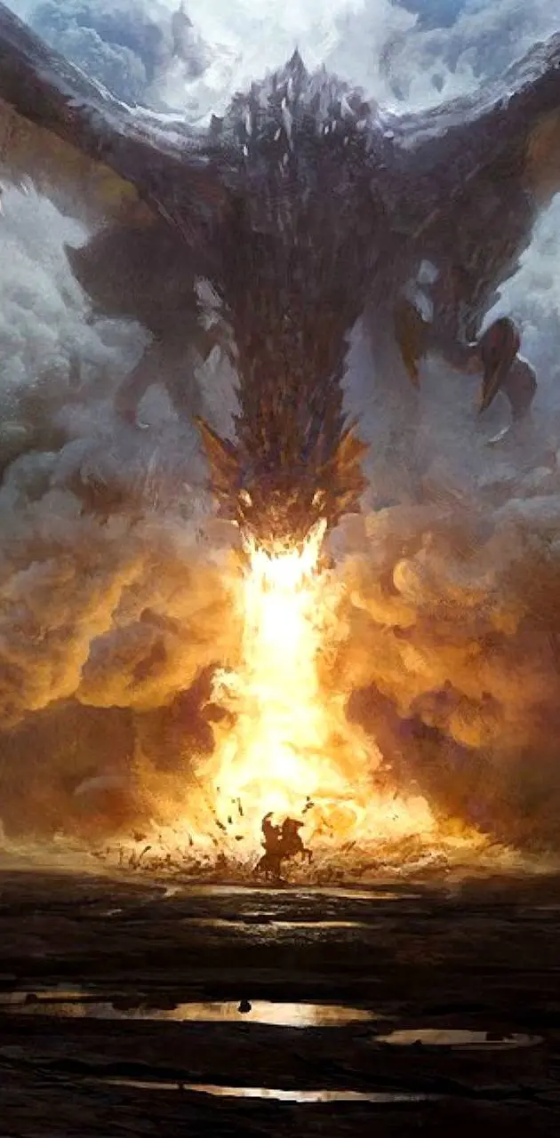 Dragon breathes fire