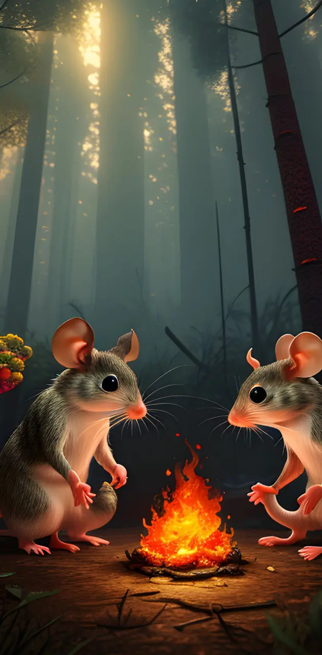 Mice trippy forest
