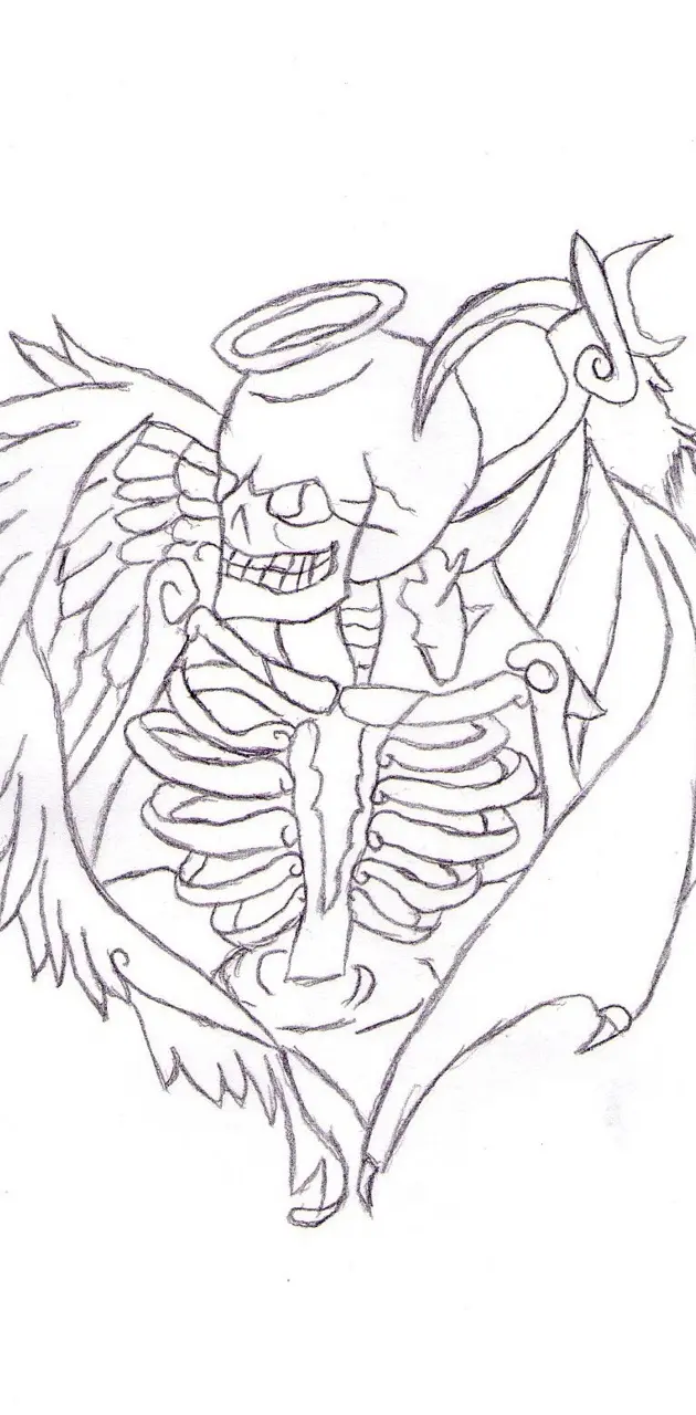 Demon Angel Skull