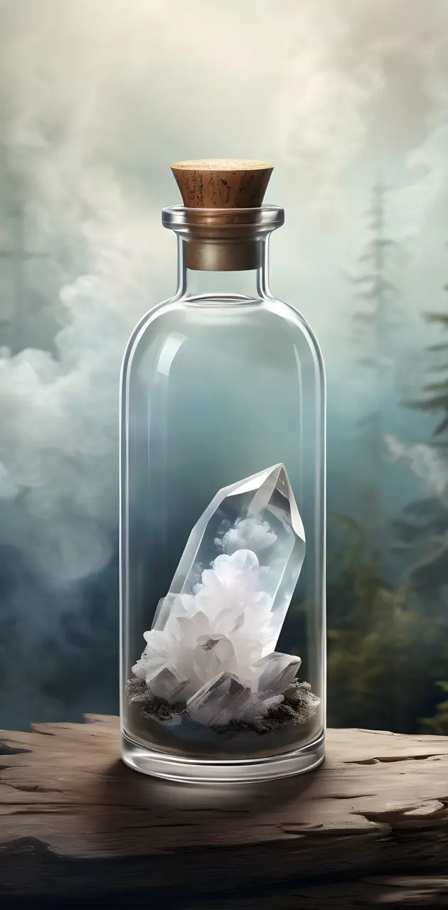 crystal in a bottle