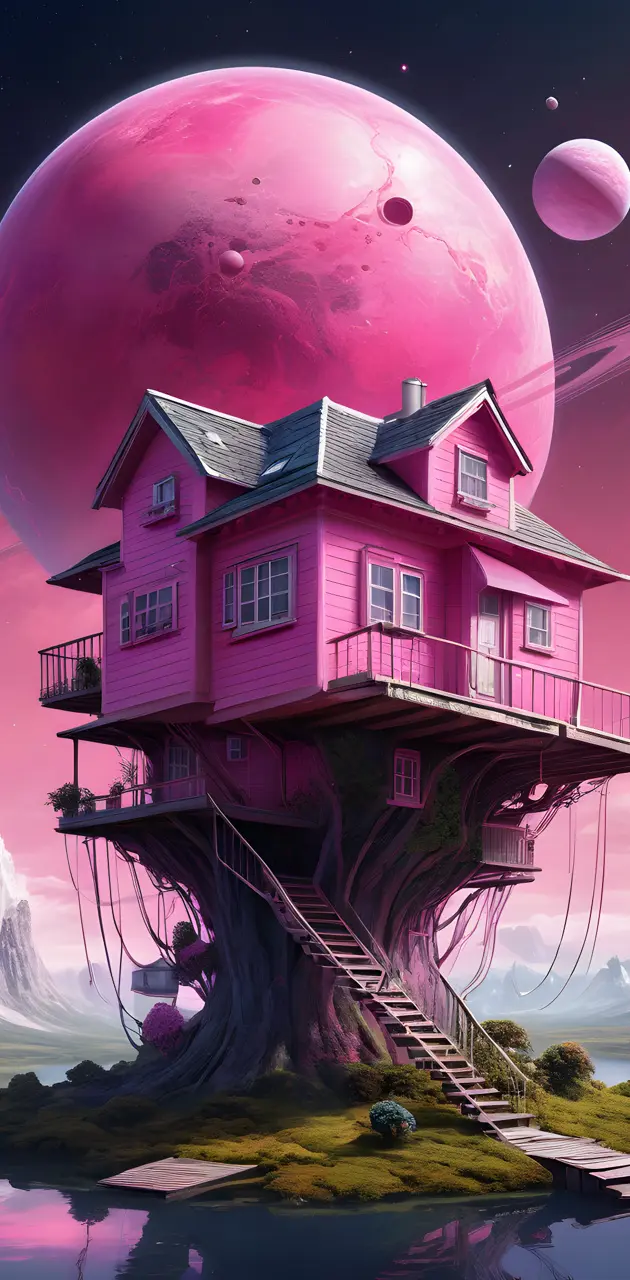 Pink Planet Space House