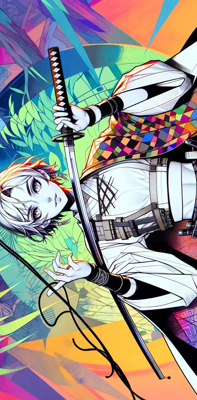Colorful Anime Woman