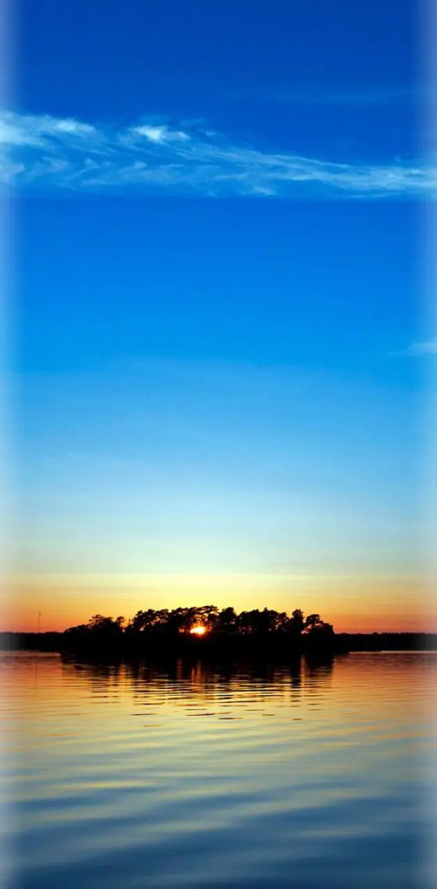 Edge blue sunset