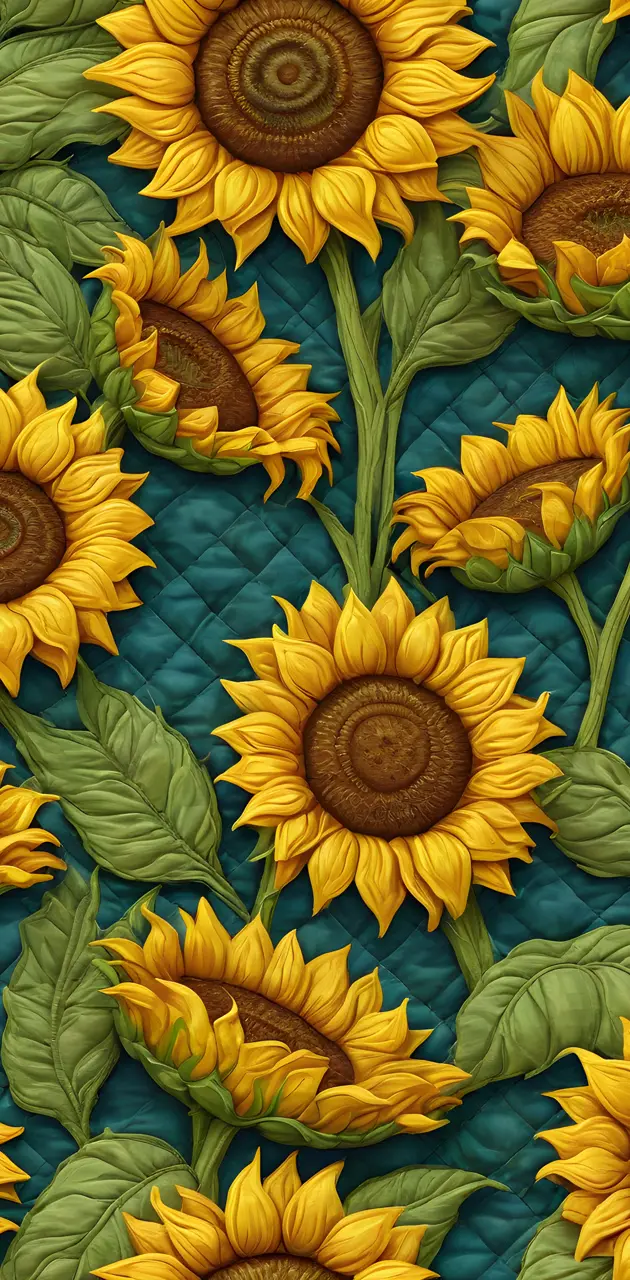 quilted sunflowers