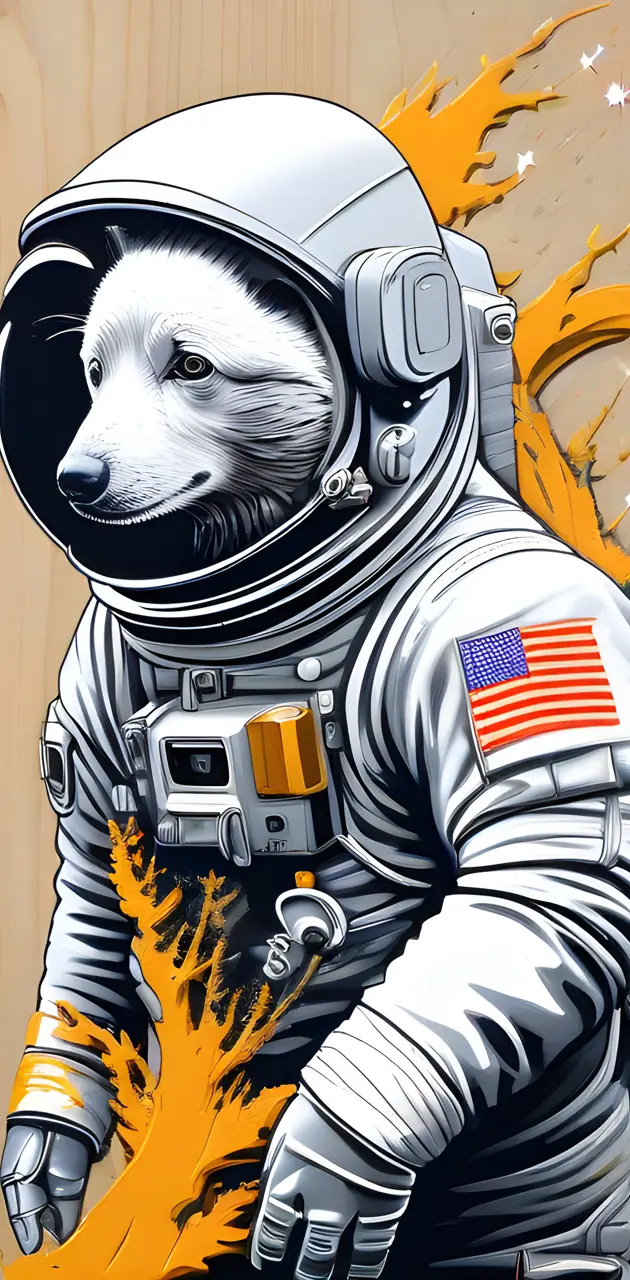 dog astronauts, a dog wearing a garment