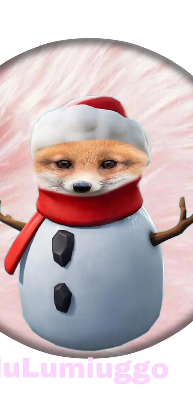 Fox snowman