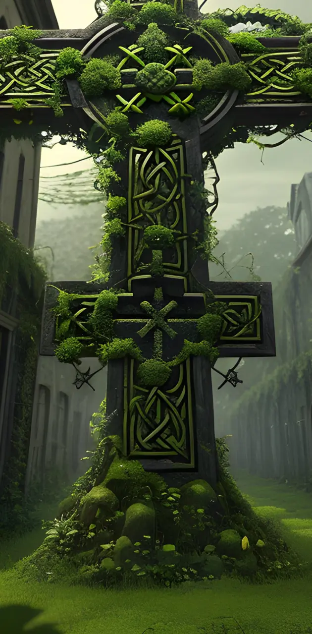 Celtic Mossy Crosses